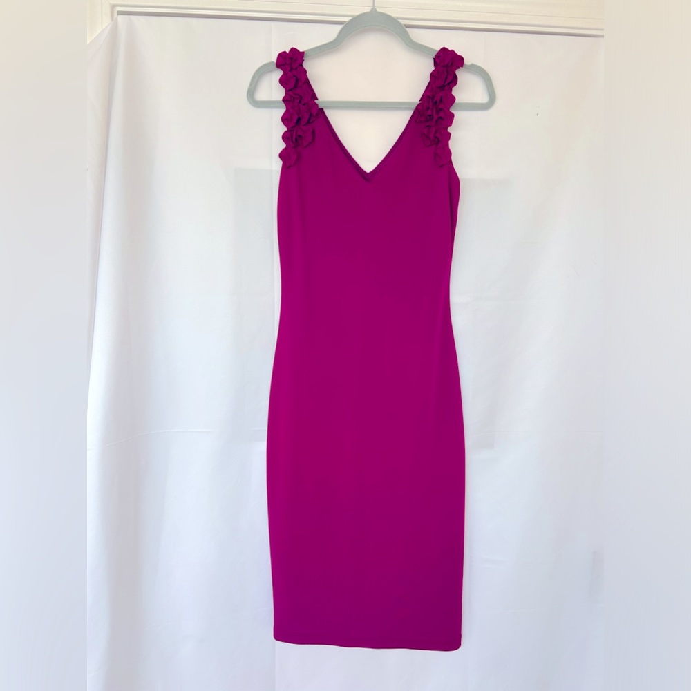 Vintage Laundry by Shelli Segal Bodycon Fushia jersey  dress